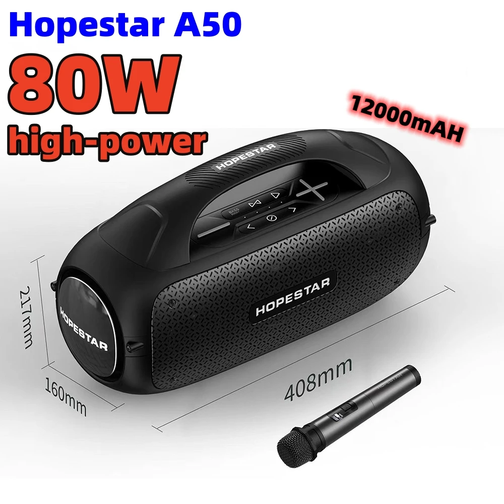 Hopestar A50 80W caixa de som bluetooth High Power Outdoor Portable Wireless Pillar Music Center Home Subwoofer with Microphone
Hopestar A50 80W caixa de som bluetooth High Power Outdoor Portable Wireless Pillar Music Center Home Subwoofer with Microphone