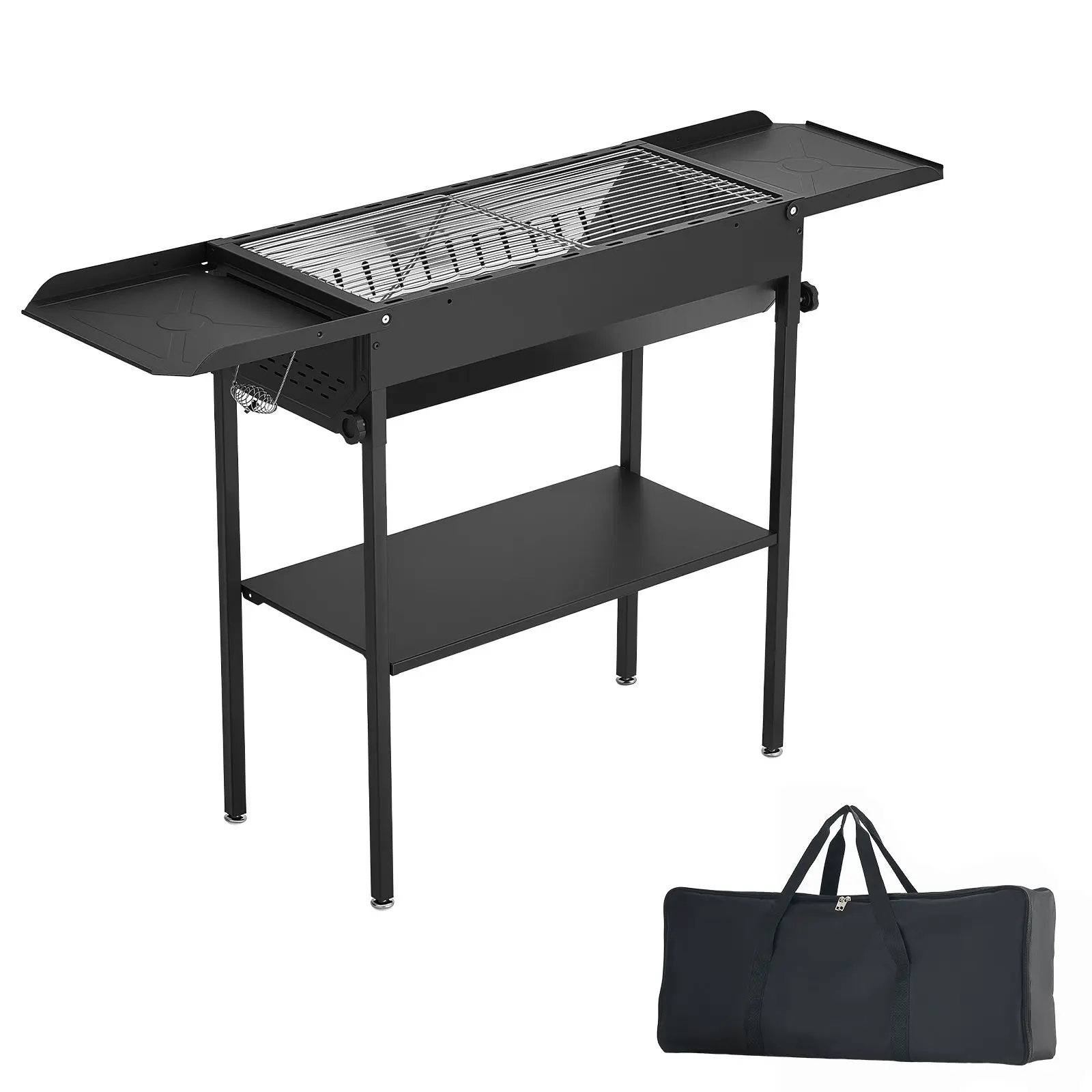 Foldable Charcoal Grill, Portable Charcoal Barbecue Grill with Adjustable Height & Folding Side Tables, High-Temp Powder-Coated
Foldable Charcoal Grill, Portable Charcoal Barbecue Grill with Adjustable Height & Folding Side Tables, High-Temp Powder-Coated