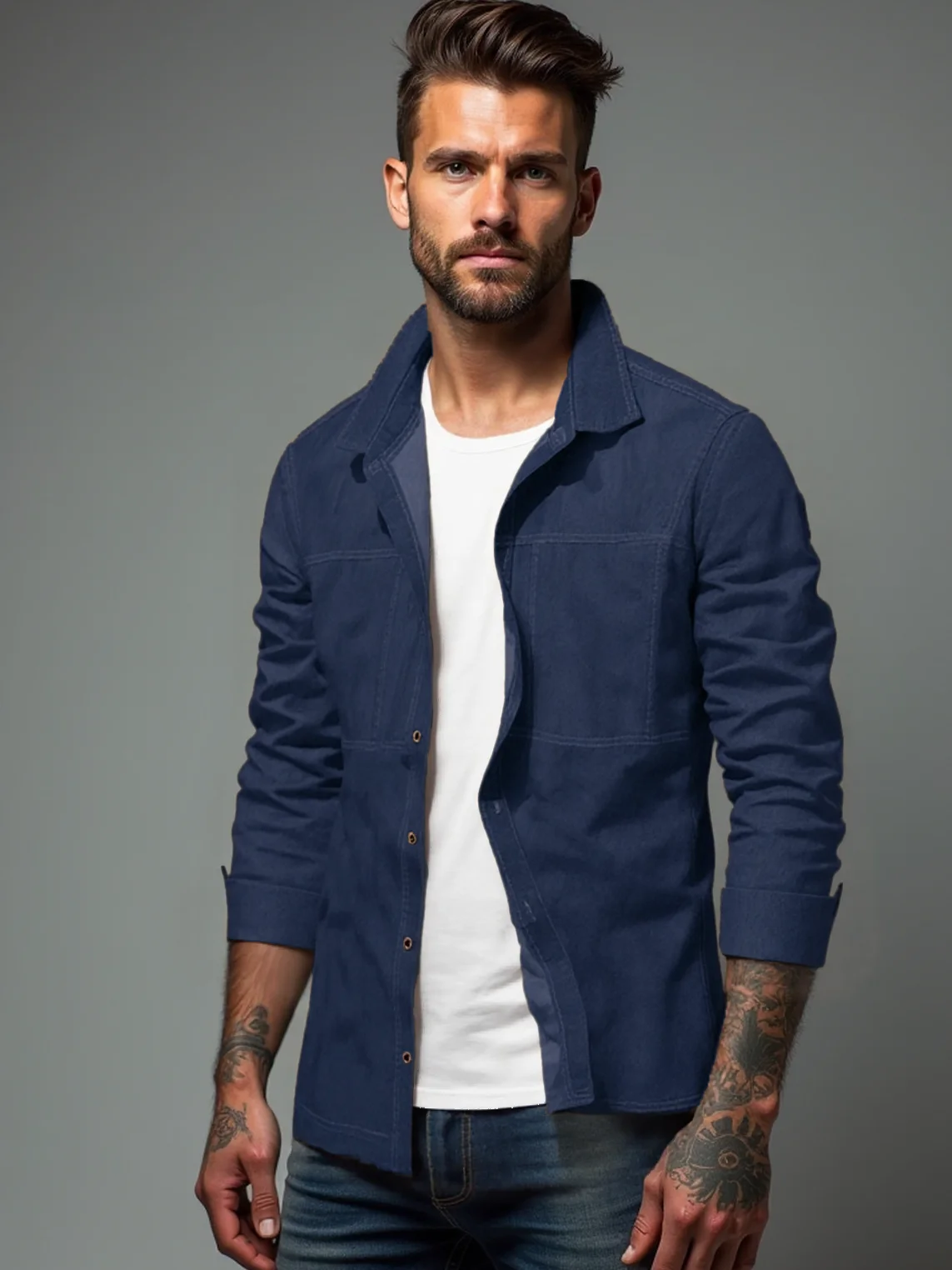 Fashion Men's Shirt Spring Autumn Casual Long Sleeve Henley Shirts Color Block Slim Fit Breathable Daily Wear for Young Men
Fashion Men's Shirt Spring Autumn Casual Long Sleeve Henley Shirts Color Block Slim Fit Breathable Daily Wear for Young Men