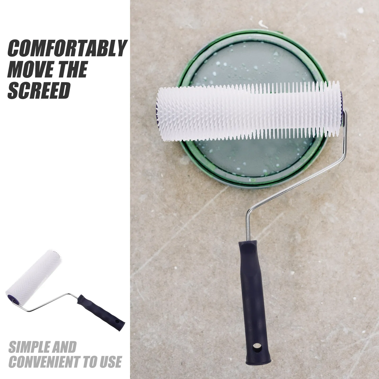 Screed Bubble Remove Tool Spiked Roller for Self Leveling Epoxy Floor Paint Cement Floor Defoaming Device Part
Screed Bubble Remove Tool Spiked Roller for Self Leveling Epoxy Floor Paint Cement Floor Defoaming Device Part