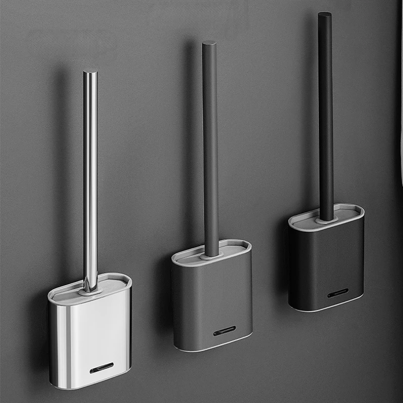 Stainless Steel Toilet Brush Wall Mounted Cleaning Tools Nordic Hanging Silicone Toilet Brush Holder Modern Bathroom Fixture
Stainless Steel Toilet Brush Wall Mounted Cleaning Tools Nordic Hanging Silicone Toilet Brush Holder Modern Bathroom Fixture