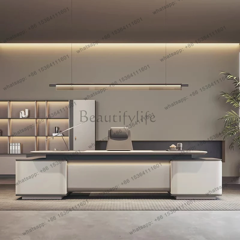 Modern high-end Computer desk With edge cabinet bureaux de travail l shaped desk Chairman Leader Office Desk Designer Furniture
Modern high-end Computer desk With edge cabinet bureaux de travail l shaped desk Chairman Leader Office Desk Designer Furniture