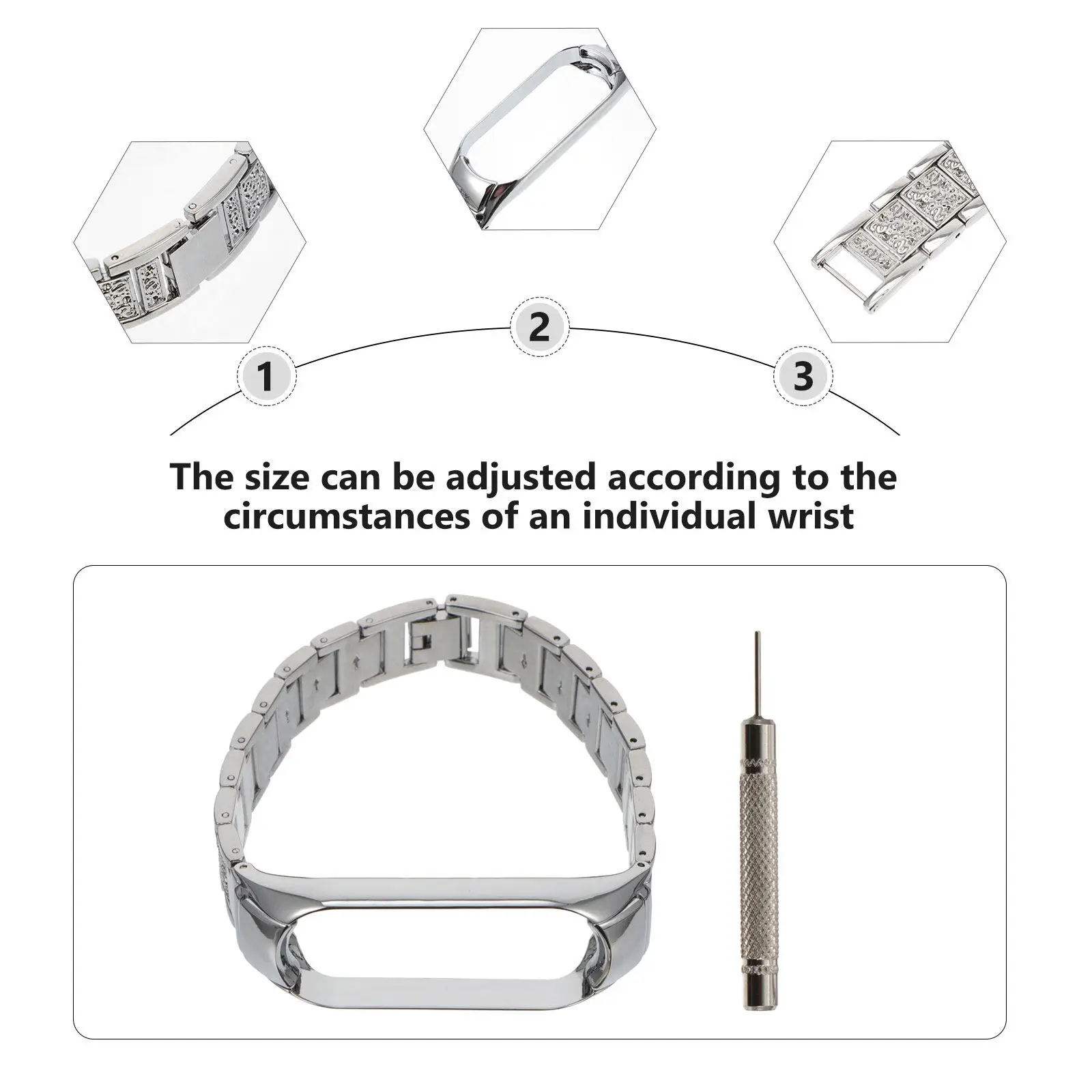 Металлический ремешок для часов, совместимый с часами, регулируемый, прочный, удобный, металлический браслет, замена ремешка для часов
Металлический ремешок для часов, совместимый с часами, регулируемый, прочный, удобный, металлический браслет, замена ремешка для часов