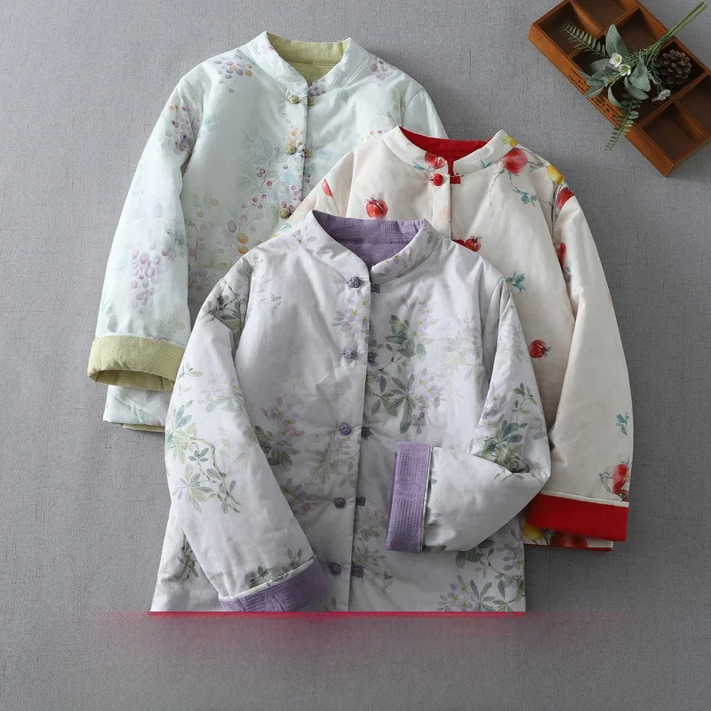 New Chinese Sle Cotton Linen Printed Jaet Women's Winter Thiened Small Stand Collar Light Weight Cotton Clothes
New Chinese Sle Cotton Linen Printed Jaet Women's Winter Thiened Small Stand Collar Light Weight Cotton Clothes