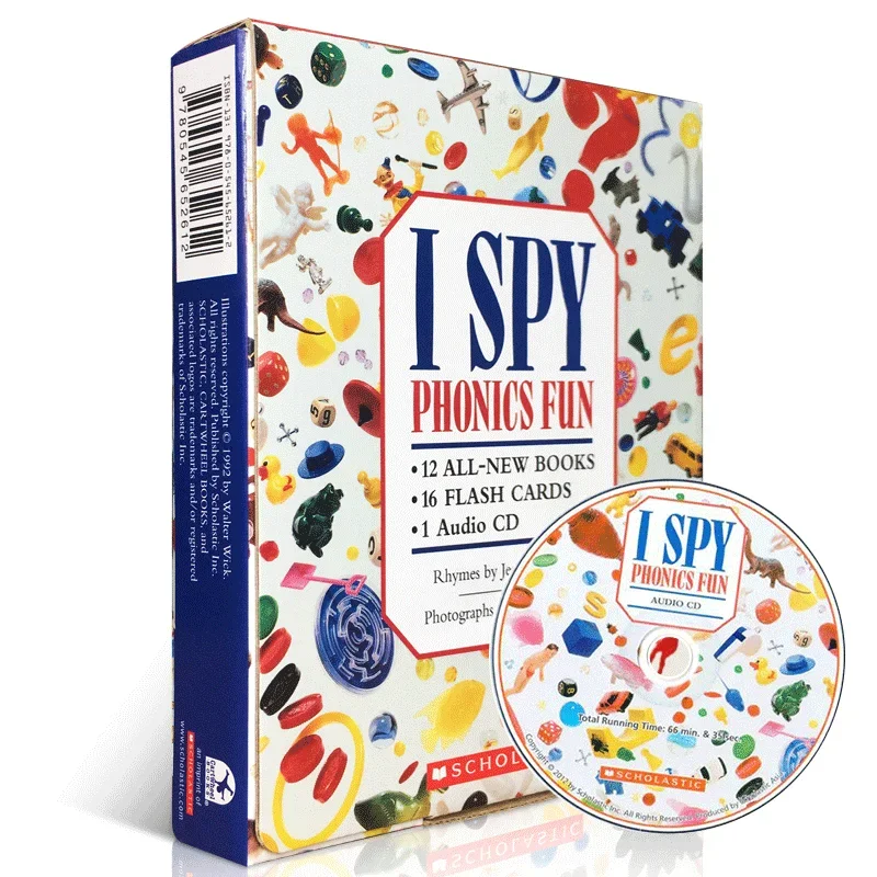 12books/set CD, I Spy Phonics Fun, Children's Books Aged 3 4 5 6, Word Phonics Learning English Books, 9780545652612
12books/set CD, I Spy Phonics Fun, Children's Books Aged 3 4 5 6, Word Phonics Learning English Books, 9780545652612