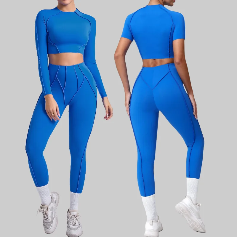 Seamless Yoga Sets Sports Fitness Hip-lifting High Waist Pleated Pants Long-sleeved Suits Workout Gym Leggings Sets for Women
Seamless Yoga Sets Sports Fitness Hip-lifting High Waist Pleated Pants Long-sleeved Suits Workout Gym Leggings Sets for Women