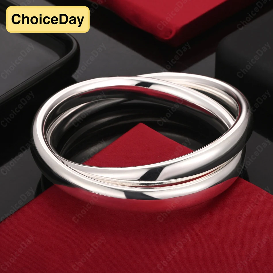 ChoiceDay, простой двойной круг, большой браслет из стерлингового серебра 925 пробы, женские аксессуары, очаровательные модные ювелирные изделия, подарок
ChoiceDay, простой двойной круг, большой браслет из стерлингового серебра 925 пробы, женские аксессуары, очаровательные модные ювелирные изделия, подарок
