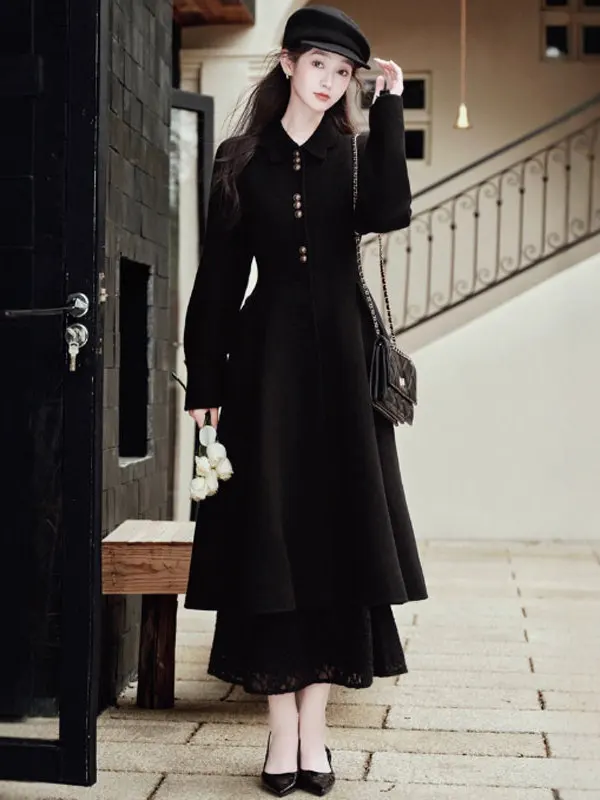 Hebe Sle Ele Bla Waist-Cinching Woolen Coat Trendy Oversized Long Sve Button up Korean Version Faionable Autumn ...
Hebe Sle Ele Bla Waist-Cinching Woolen Coat Trendy Oversized Long Sve Button up Korean Version Faionable Autumn ...