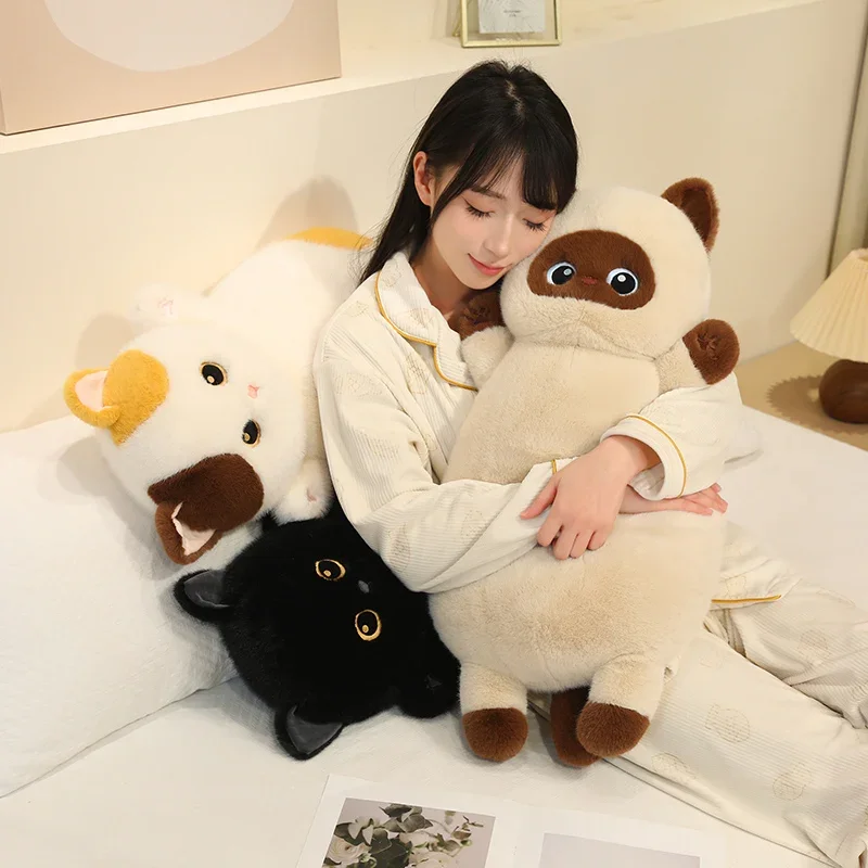 Милая плюшевая игрушка-кошка: мягкая подушка-котенок в стиле калико, черный сиамский кот, подарок на день рождения для взрослых, декор для дома, для девочек
Милая плюшевая игрушка-кошка: мягкая подушка-котенок в стиле калико, черный сиамский кот, подарок на день рождения для взрослых, декор для дома, для девочек