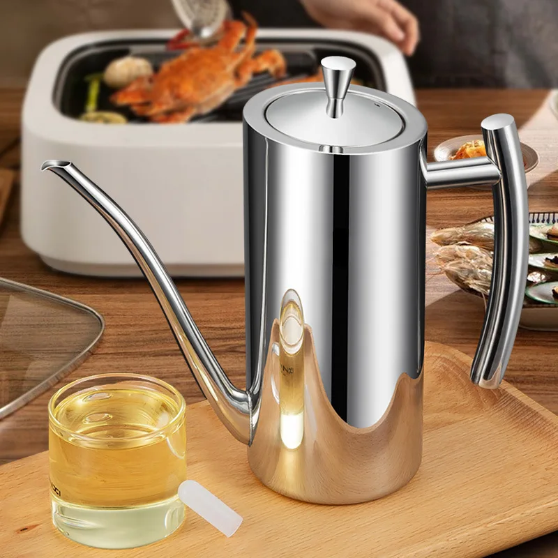 304 Stainless Steel Oil Pot Kitchen Oil Tank Sauce Vinegar Drip-Proof Dust-Proof Oil Storage Container To Store Kitchen Tools
304 Stainless Steel Oil Pot Kitchen Oil Tank Sauce Vinegar Drip-Proof Dust-Proof Oil Storage Container To Store Kitchen Tools