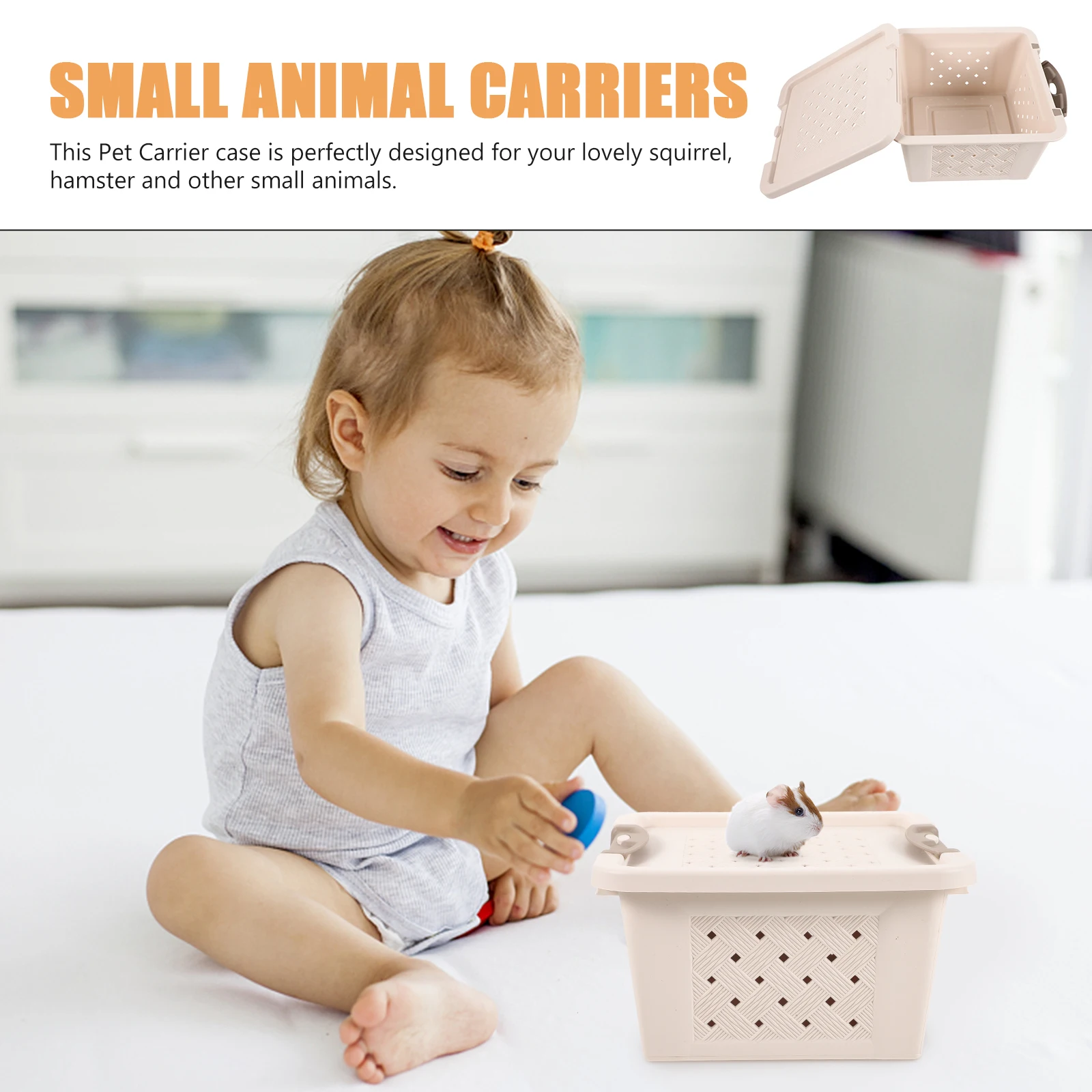 Pet Transport Hamster Carrier Plastic Breathable Hamster Box Cage Small Animal Outdoor Travel Storage Container
Pet Transport Hamster Carrier Plastic Breathable Hamster Box Cage Small Animal Outdoor Travel Storage Container