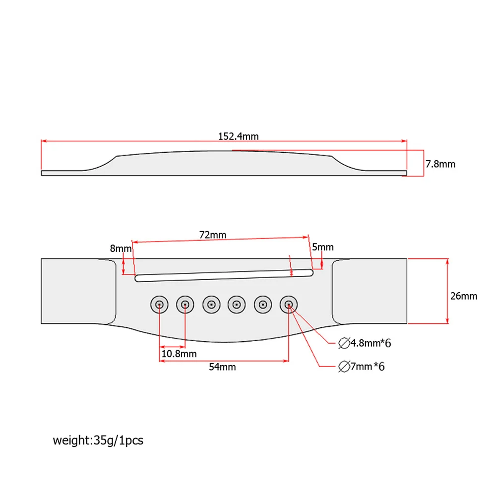 Ebony Guitar Bridge 6 String Solid Wood Replacement For Acoustic Guitar Bass Black Wooden Bridge Part Instrument Accessory
Ebony Guitar Bridge 6 String Solid Wood Replacement For Acoustic Guitar Bass Black Wooden Bridge Part Instrument Accessory