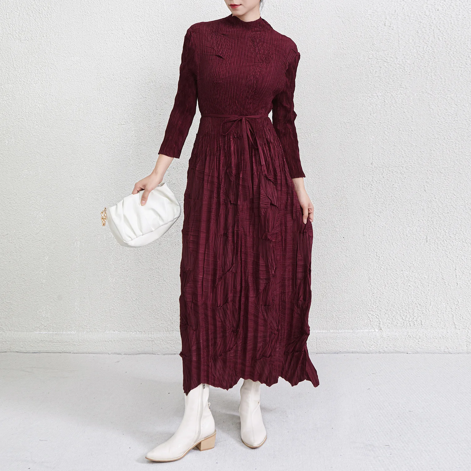 Faionable Pleated plus Size Dr Women's New Sle Belted Waist Concealing Slimming Asymmetrical Long Skirt Commute Sle
Faionable Pleated plus Size Dr Women's New Sle Belted Waist Concealing Slimming Asymmetrical Long Skirt Commute Sle