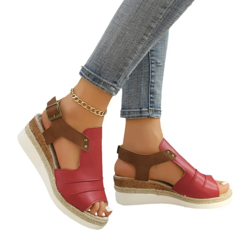 2025 Summer New Women's Sandals Outdoor Casual Thick-Soled Wedge Sandals Fashion Buckle Open-Toe Fish Mouth Shoes Mujer Zapatos
2025 Summer New Women's Sandals Outdoor Casual Thick-Soled Wedge Sandals Fashion Buckle Open-Toe Fish Mouth Shoes Mujer Zapatos