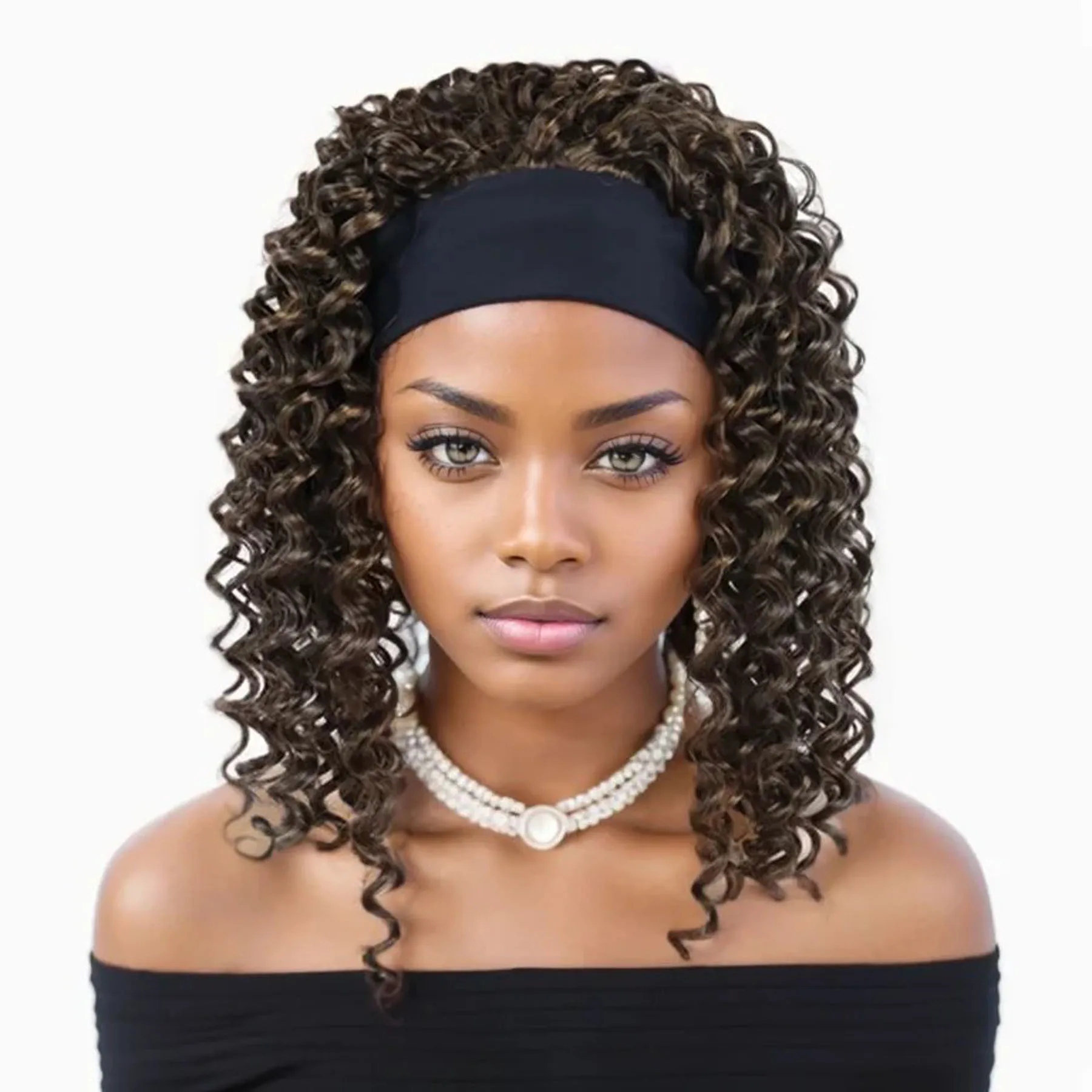 Synthetic Hair 12 Inch Short Kinky Curly Wig with Black Headband Solid Chestnut Brown Color for Women Daily Party Halloween Wear
Synthetic Hair 12 Inch Short Kinky Curly Wig with Black Headband Solid Chestnut Brown Color for Women Daily Party Halloween Wear
