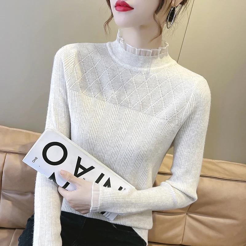 Зимний женский длинный вязаный мягкий свитер с кружевом све, внутренняя часть, модный, нежный, для поездок на работу, с ромбовидным узором, с высоким...
Зимний женский длинный вязаный мягкий свитер с кружевом све, внутренняя часть, модный, нежный, для поездок на работу, с ромбовидным узором, с высоким...