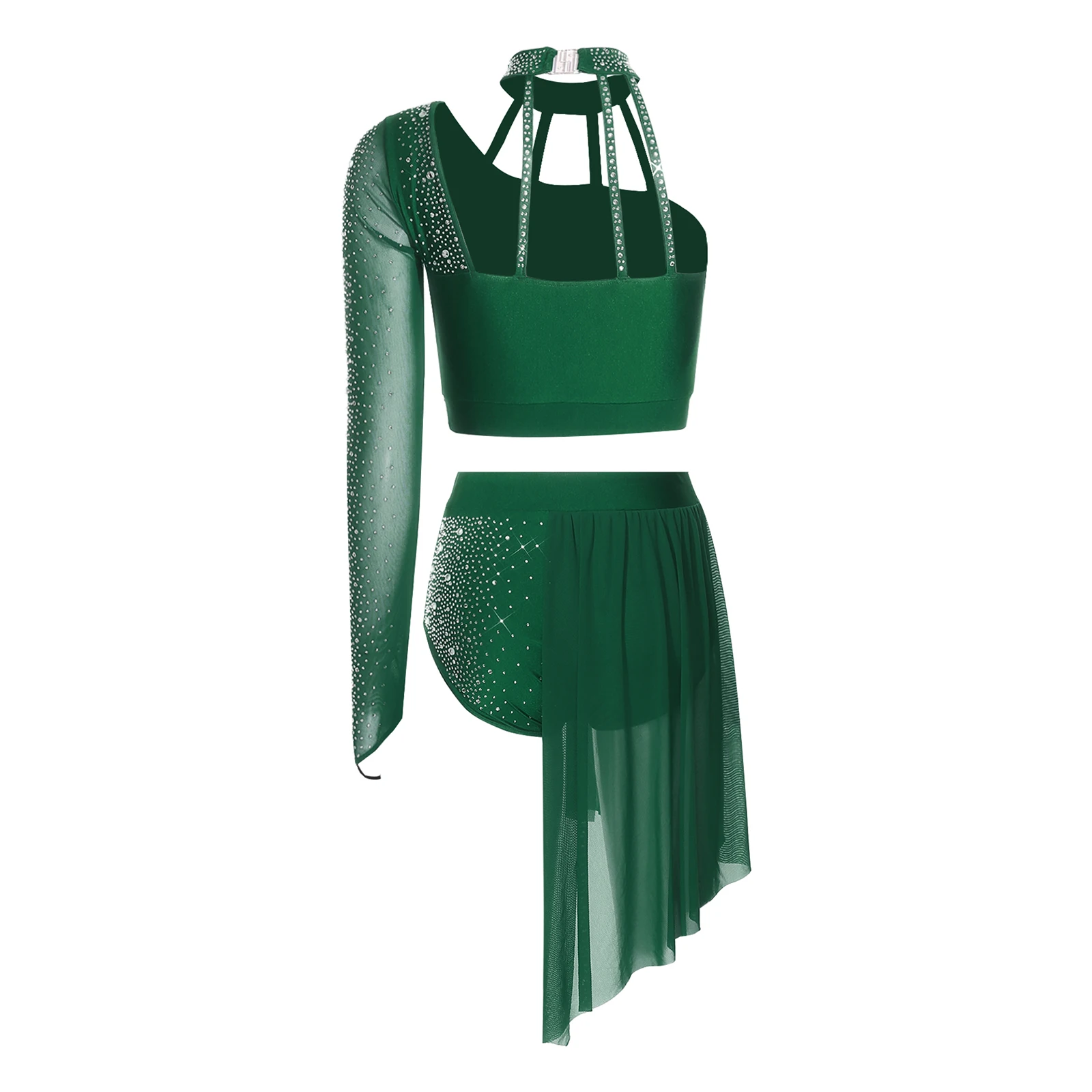 Womens Rhythmic Gymnastics Dance Outfit Ballet Latin Modern Figure Skating Dance Costume One Shoulder Rhinestone Crop Top+Shorts
Womens Rhythmic Gymnastics Dance Outfit Ballet Latin Modern Figure Skating Dance Costume One Shoulder Rhinestone Crop Top+Shorts