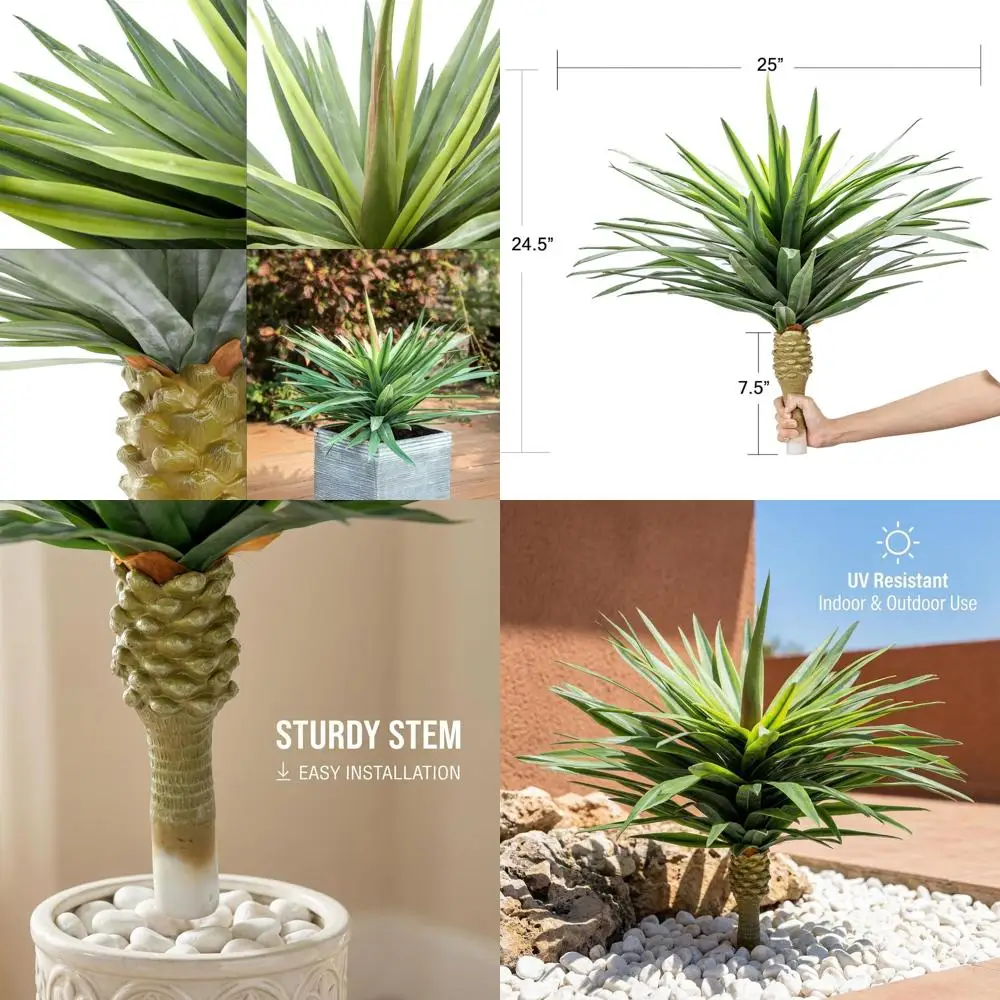 2 Artificial UV-Resistant Agave Plants, 24 Inch, Unpotted Fake Succulents for Indoor & Outdoor Decor
2 Artificial UV-Resistant Agave Plants, 24 Inch, Unpotted Fake Succulents for Indoor & Outdoor Decor