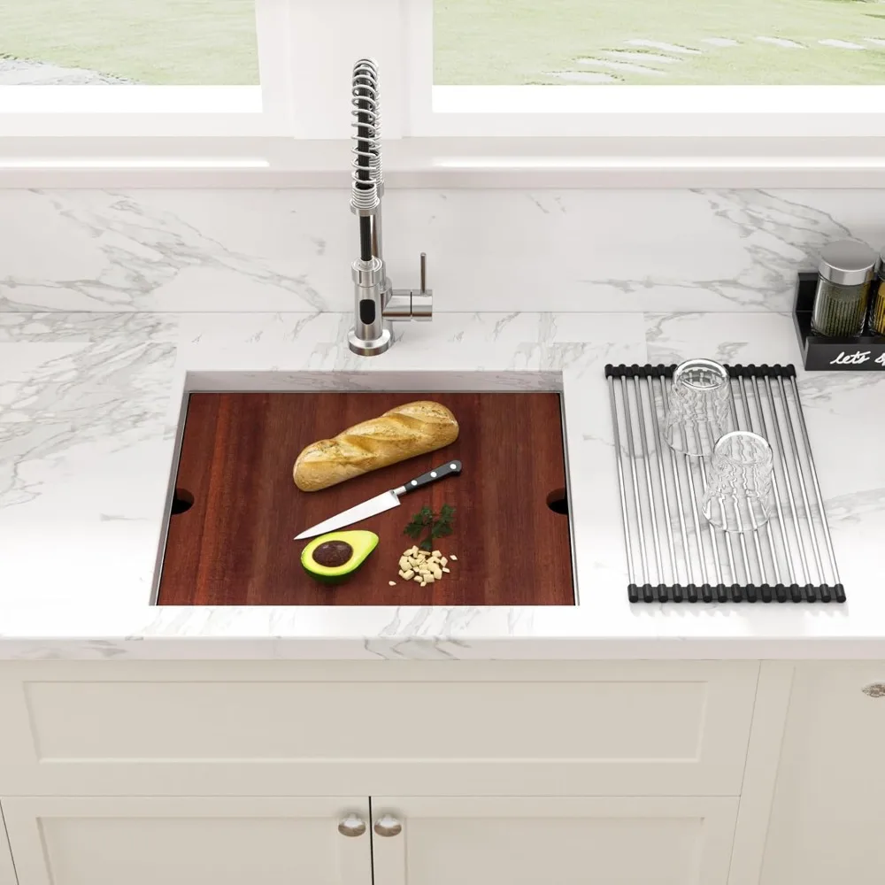 Stainless Steel 21x19 Inch Undermount Single Bowl Kitchen Sink for RV Bar and Prep Area
Stainless Steel 21x19 Inch Undermount Single Bowl Kitchen Sink for RV Bar and Prep Area