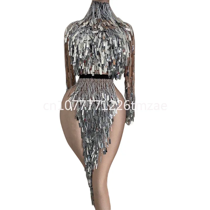Star Women Backless Nightclub Dress Performance Costume Sexy Tassel Sequined Dancer Stage Dress Party
Star Women Backless Nightclub Dress Performance Costume Sexy Tassel Sequined Dancer Stage Dress Party