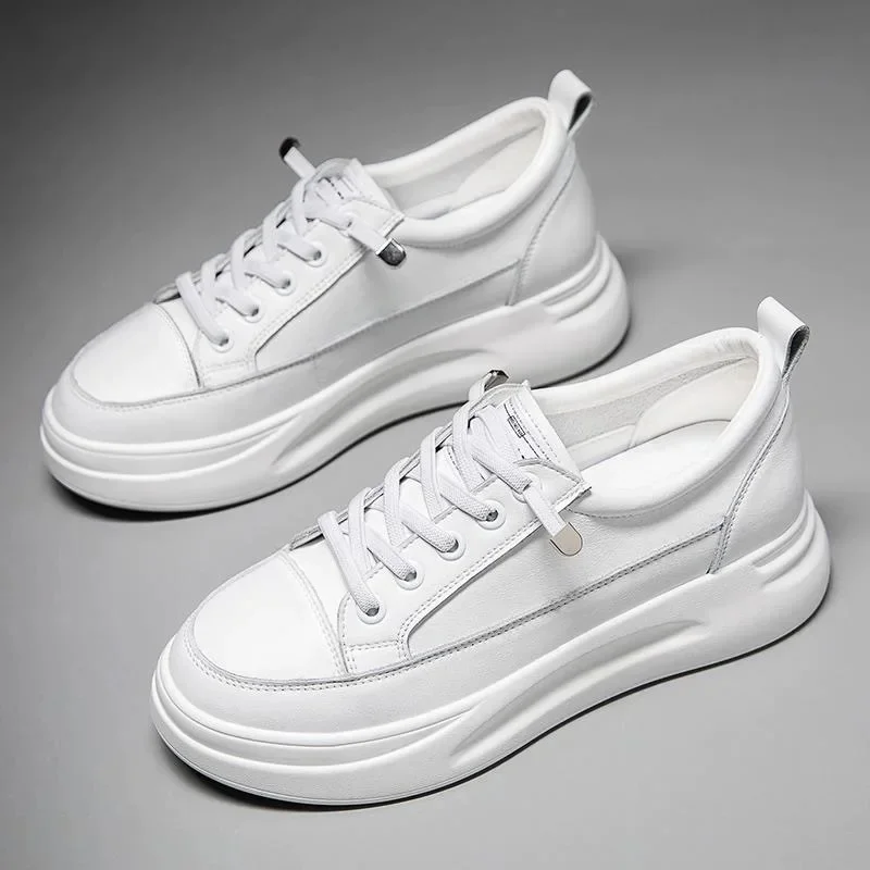 Pop Genuine Leather Women Korean Version Small White Shoes Spring Summer Sponge Cake Thick Soled Casual Shoes Lace Up Sports Sho
Pop Genuine Leather Women Korean Version Small White Shoes Spring Summer Sponge Cake Thick Soled Casual Shoes Lace Up Sports Sho