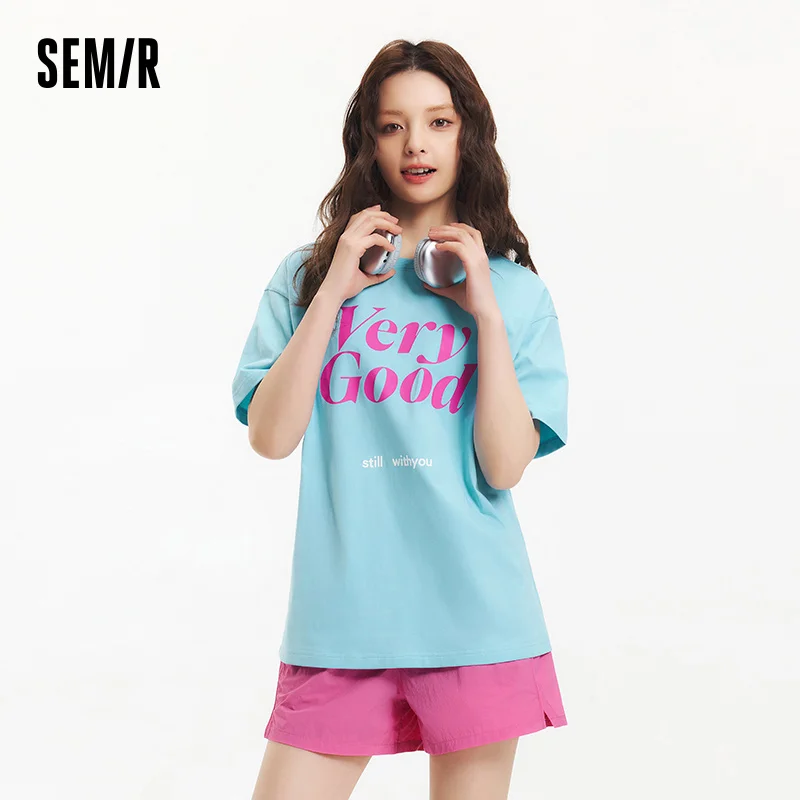 Женская футболка Semir с коротким рукавом средней длины, свободная футболка с буквенным принтом, модный, новинка 2025, летний влагоотводящий топ для стильных нарядов
Женская футболка Semir с коротким рукавом средней длины, свободная футболка с буквенным принтом, модный, новинка 2025, летний влагоотводящий топ для стильных нарядов