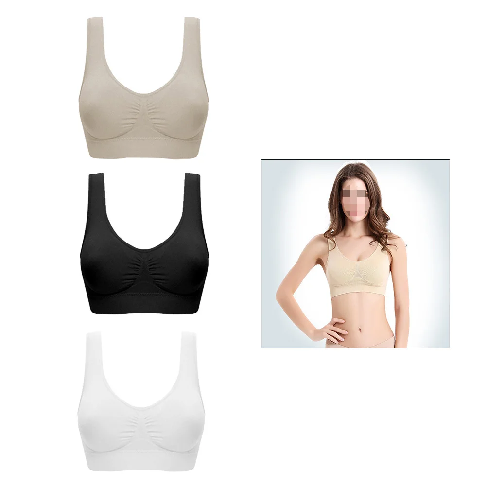 3Pcs Wireless Yoga Bra for Women Seamless Lightweight Non Padded Athletic Vest Full Coverage Supportive Fit for Running Cycling
3Pcs Wireless Yoga Bra for Women Seamless Lightweight Non Padded Athletic Vest Full Coverage Supportive Fit for Running Cycling