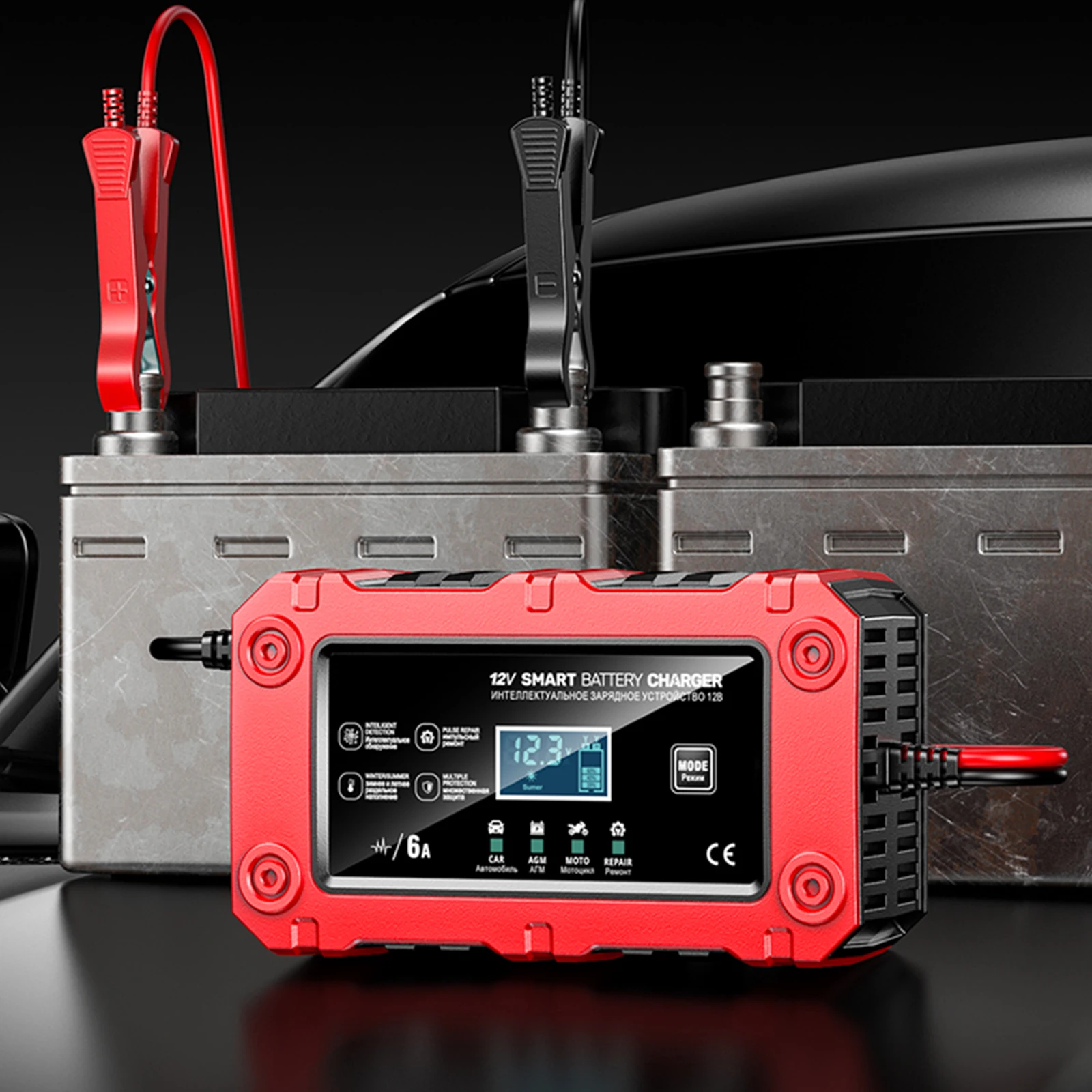 Зарядное устройство для мотоциклетных аккумуляторов 6A, 12 В, зарядное устройство для автомобильных и мотоциклетных аккумуляторов, зарядное устройство для свинцово-кислотных гелевых аккумуляторов AGM
Зарядное устройство для мотоциклетных аккумуляторов 6A, 12 В, зарядное устройство для автомобильных и мотоциклетных аккумуляторов, зарядное устройство для свинцово-кислотных гелевых аккумуляторов AGM
