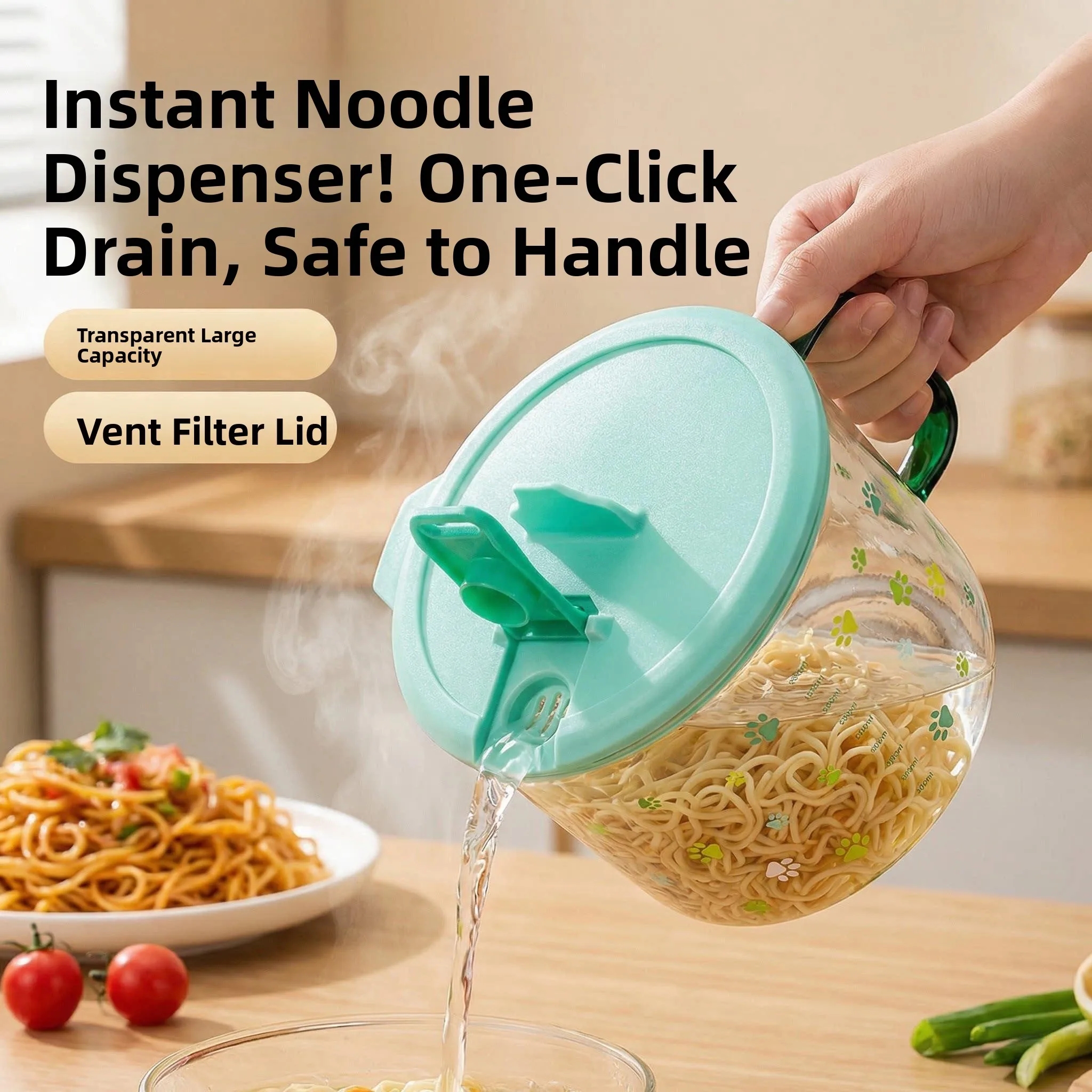 Cute Noodle Bowl with Handle Draining Design for Office Workers And Students Food Grade Glass Bowl Perfect for Soup And Rice
Cute Noodle Bowl with Handle Draining Design for Office Workers And Students Food Grade Glass Bowl Perfect for Soup And Rice