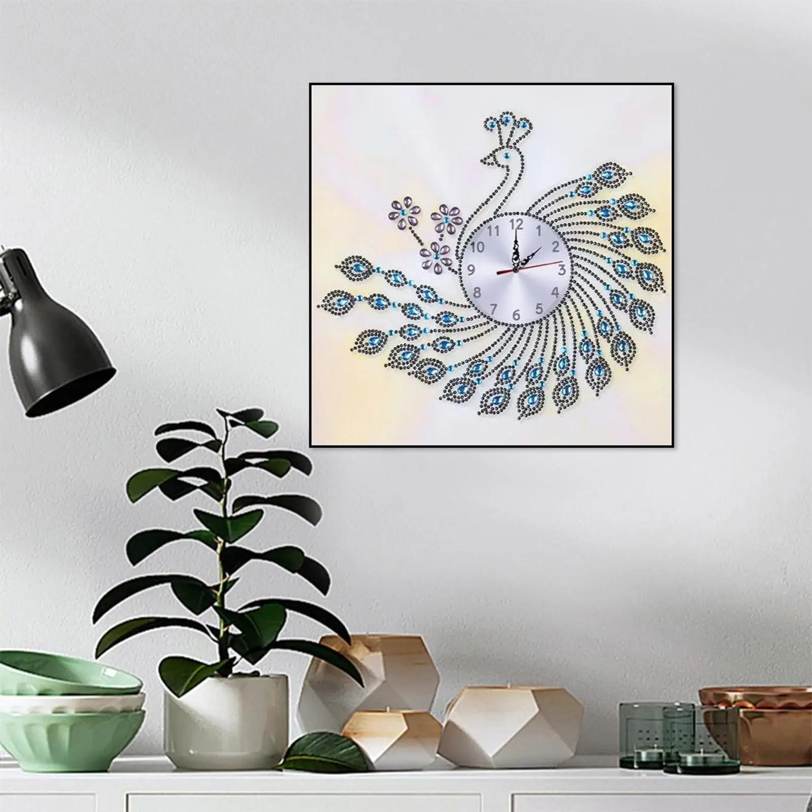 Diamond Painting Cross Clock Embroidery Wall Clock DIY Special Shaped Drill Crystal Peafowl Pattern Bedroom Decoration
Diamond Painting Cross Clock Embroidery Wall Clock DIY Special Shaped Drill Crystal Peafowl Pattern Bedroom Decoration