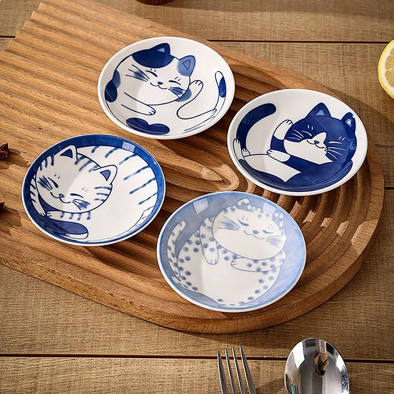 4pcs Japanese Style Ceramic Small Dipping Dish Cute Appetizer Plate Creative Sauce Dish Seasoning Bowl For Home Kitchen Gift Set
4pcs Japanese Style Ceramic Small Dipping Dish Cute Appetizer Plate Creative Sauce Dish Seasoning Bowl For Home Kitchen Gift Set