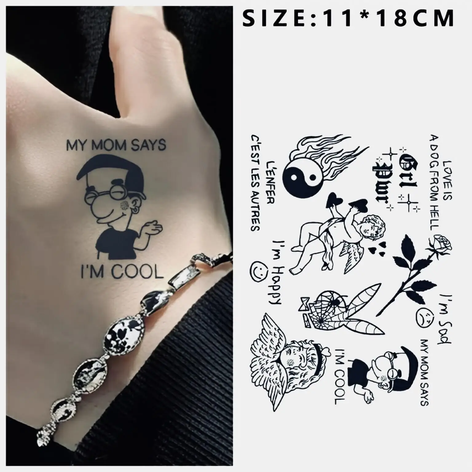 Trendy Collage Herbal Juice Arm Body Art Waterproof Temporary Tattoo, Long-Lasting 1-2 Weeks,Realistic Fake Tattoo for Men Women
Trendy Collage Herbal Juice Arm Body Art Waterproof Temporary Tattoo, Long-Lasting 1-2 Weeks,Realistic Fake Tattoo for Men Women