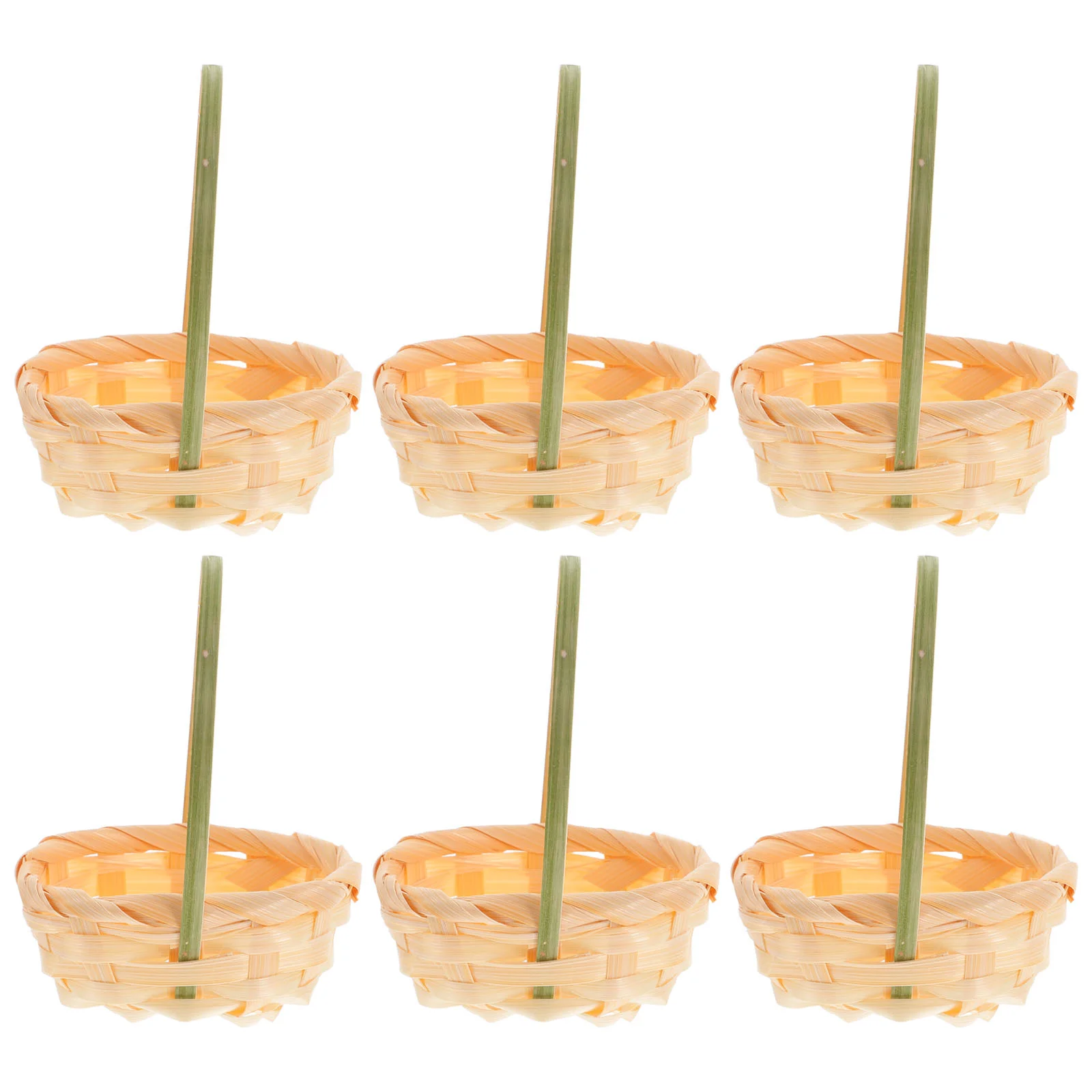 6 Pcs Basket Mini Bamboo Hand Miniature Flower Universal Food Bread Light Brown Confetti Rattan with Handle
6 Pcs Basket Mini Bamboo Hand Miniature Flower Universal Food Bread Light Brown Confetti Rattan with Handle