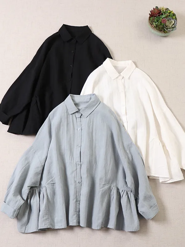 Loose Fashionable Large Size Women's Shirt Artistic Design Spring Cotton Long Sleeve Mid-Length Open Cardigan Style Casual Wear
Loose Fashionable Large Size Women's Shirt Artistic Design Spring Cotton Long Sleeve Mid-Length Open Cardigan Style Casual Wear