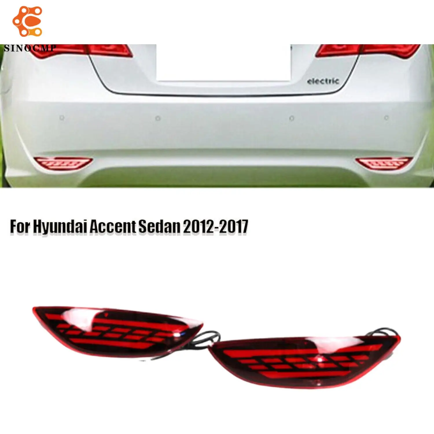 2Pcs Brake Turn Signal LED Rear Bumper Tail Light Rear Reverse Brake Stop Lamp 12V For Hyundai Accent Sedan 2012-2017
2Pcs Brake Turn Signal LED Rear Bumper Tail Light Rear Reverse Brake Stop Lamp 12V For Hyundai Accent Sedan 2012-2017