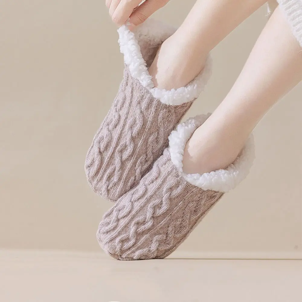 Fashion Anti-slip Winter Floor Socks Knitted Twist Warm Thicken Plush Socks Coral Fleece Soft Sleeping Socks Girls
Fashion Anti-slip Winter Floor Socks Knitted Twist Warm Thicken Plush Socks Coral Fleece Soft Sleeping Socks Girls