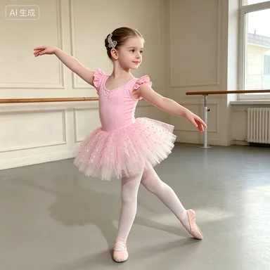 Pink flutter-sleeve ballet practice outfit for girls, a summer ballet set suitable for ballet training and grade examinations.
Pink flutter-sleeve ballet practice outfit for girls, a summer ballet set suitable for ballet training and grade examinations.