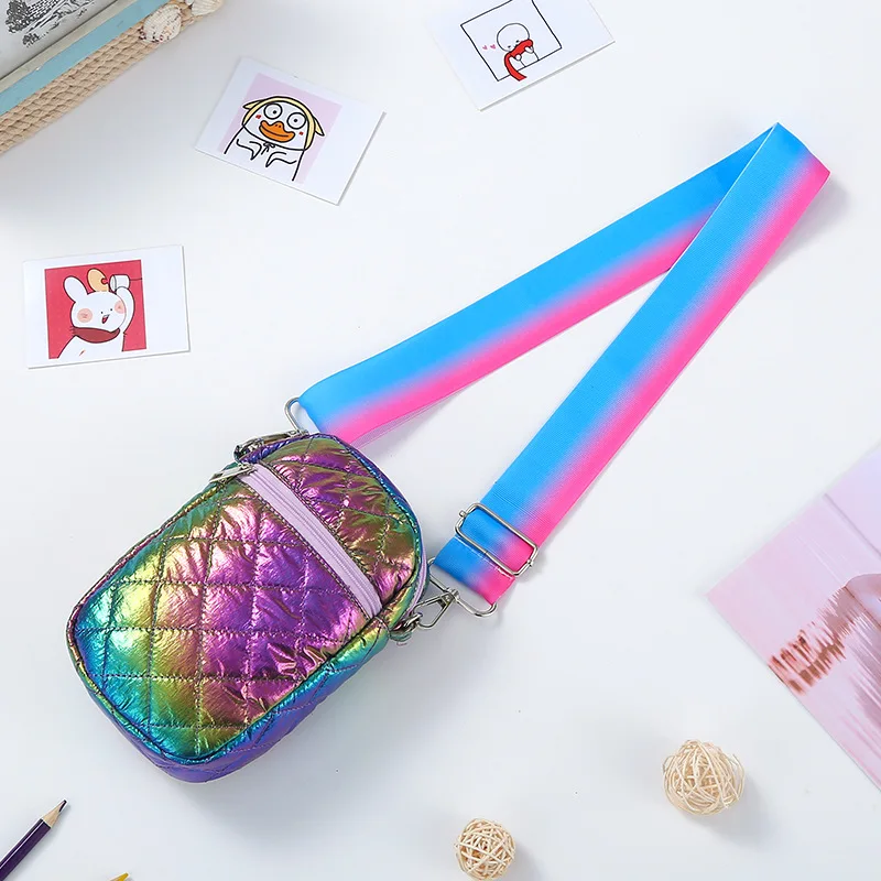 Cute Laser Baby Girls Crossbody Bags Quilted Colorful Plaid Kids Shoulder Bag Lightweight Portable Children's Coin Purse Handbag
Cute Laser Baby Girls Crossbody Bags Quilted Colorful Plaid Kids Shoulder Bag Lightweight Portable Children's Coin Purse Handbag