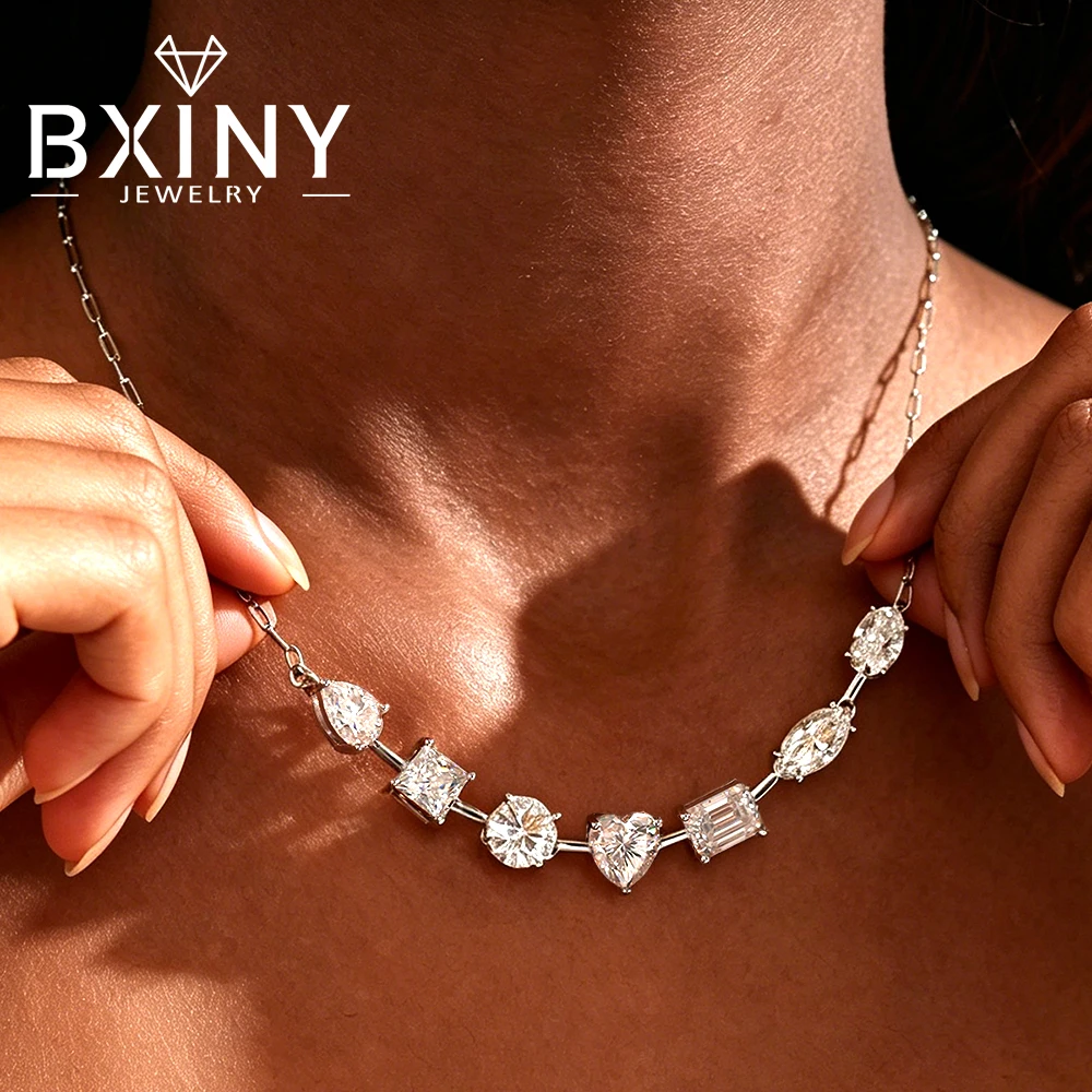 BXINY 7cttw Multi Cut Moissanite Pendant Necklace 925 Sterling Silver 7-Stone Diamond Neck Chain for Women Fine Jewelry Gift GRA
BXINY 7cttw Multi Cut Moissanite Pendant Necklace 925 Sterling Silver 7-Stone Diamond Neck Chain for Women Fine Jewelry Gift GRA