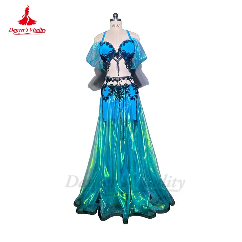 Belly Dance Performance Costume Set for Women Senior AB Stones Bra+split Skirt 2pcs Customsized Adult Children Bellydance Outfit
Belly Dance Performance Costume Set for Women Senior AB Stones Bra+split Skirt 2pcs Customsized Adult Children Bellydance Outfit