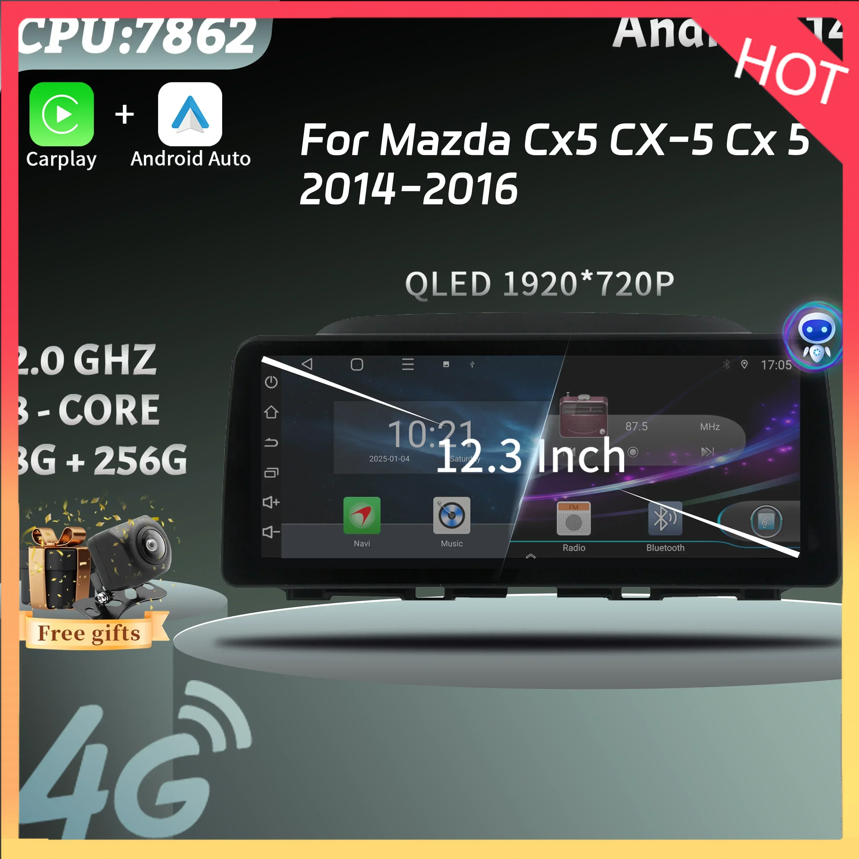 12.3" Android 14 For Mazda Cx5 CX-5 Cx 5 2014-2016 Car Radio Multimedia Navigation 4G Wireless Bluetooth Carplay Touch Screen
12.3" Android 14 For Mazda Cx5 CX-5 Cx 5 2014-2016 Car Radio Multimedia Navigation 4G Wireless Bluetooth Carplay Touch Screen