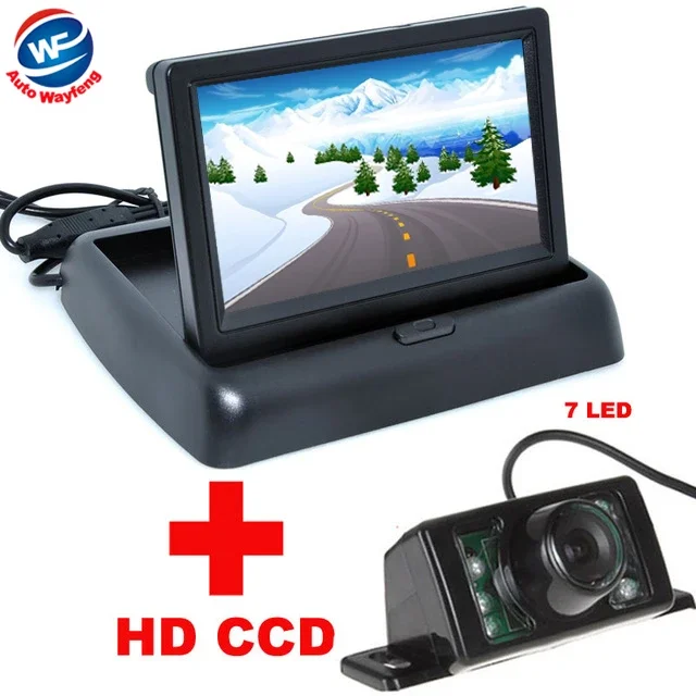 7LED Night Car Rear View Backup Camera With 4.3 inch Color LCD Car Video Foldable Monitor Auto Parking Assistance Camera
7LED Night Car Rear View Backup Camera With 4.3 inch Color LCD Car Video Foldable Monitor Auto Parking Assistance Camera