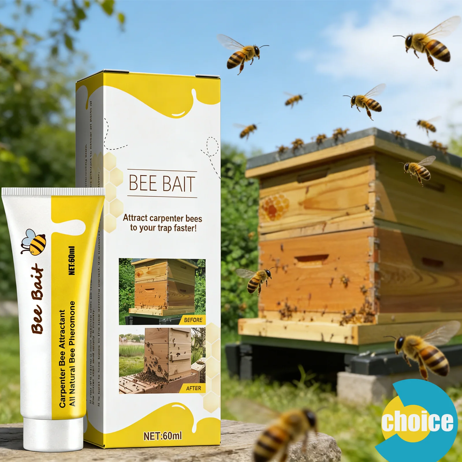 Outdoor Beekeeping Bee Attractant Bait Queen Pheromone Lure Swarm Commander for Honey Hive Attraction
Outdoor Beekeeping Bee Attractant Bait Queen Pheromone Lure Swarm Commander for Honey Hive Attraction