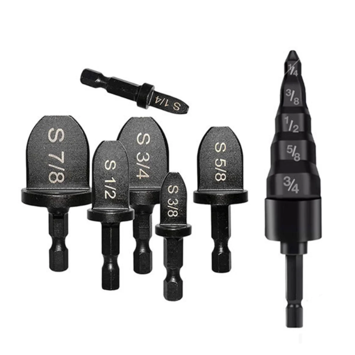 7Pcs Manual Copper Pipe Swaging Tool Drill Bit,6Pcs Pipe Expander Drill Bit 5 in 1 Air Conditioner Copper Pipe Expander
7Pcs Manual Copper Pipe Swaging Tool Drill Bit,6Pcs Pipe Expander Drill Bit 5 in 1 Air Conditioner Copper Pipe Expander