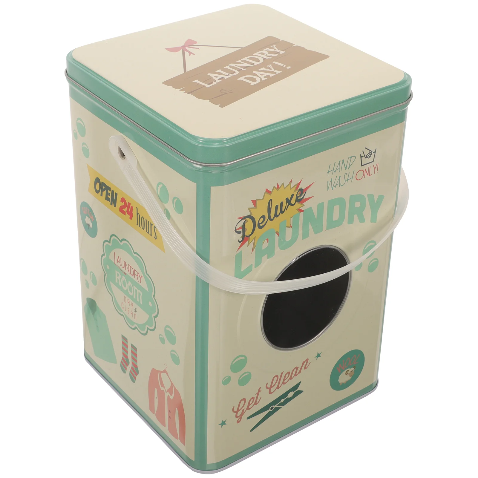 Storage Box Laundry Detergent Powder Hand Soap Dispenser Iron Hamper with Lid Bucket
Storage Box Laundry Detergent Powder Hand Soap Dispenser Iron Hamper with Lid Bucket