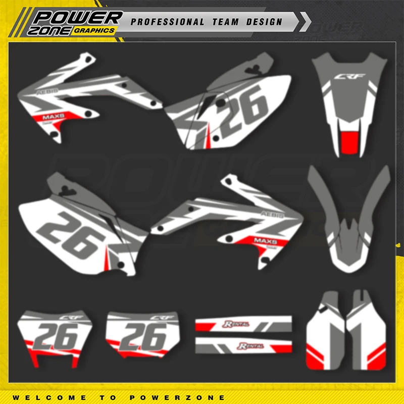 PowerZone Custom Graphics Backgrounds Decals Stickers Kits For HONDA CRF450X 2018 2017-2005 Motocycle Sticker Name Number 010
PowerZone Custom Graphics Backgrounds Decals Stickers Kits For HONDA CRF450X 2018 2017-2005 Motocycle Sticker Name Number 010
