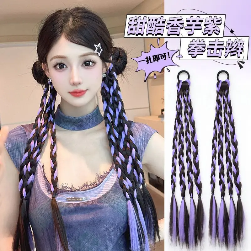 Colorful Braids for Women, Hot Girl Boxing Braids, Ponytail Highlighted Braids, Dopamine Internet Celebrity Braided Hair, Boxing
Colorful Braids for Women, Hot Girl Boxing Braids, Ponytail Highlighted Braids, Dopamine Internet Celebrity Braided Hair, Boxing