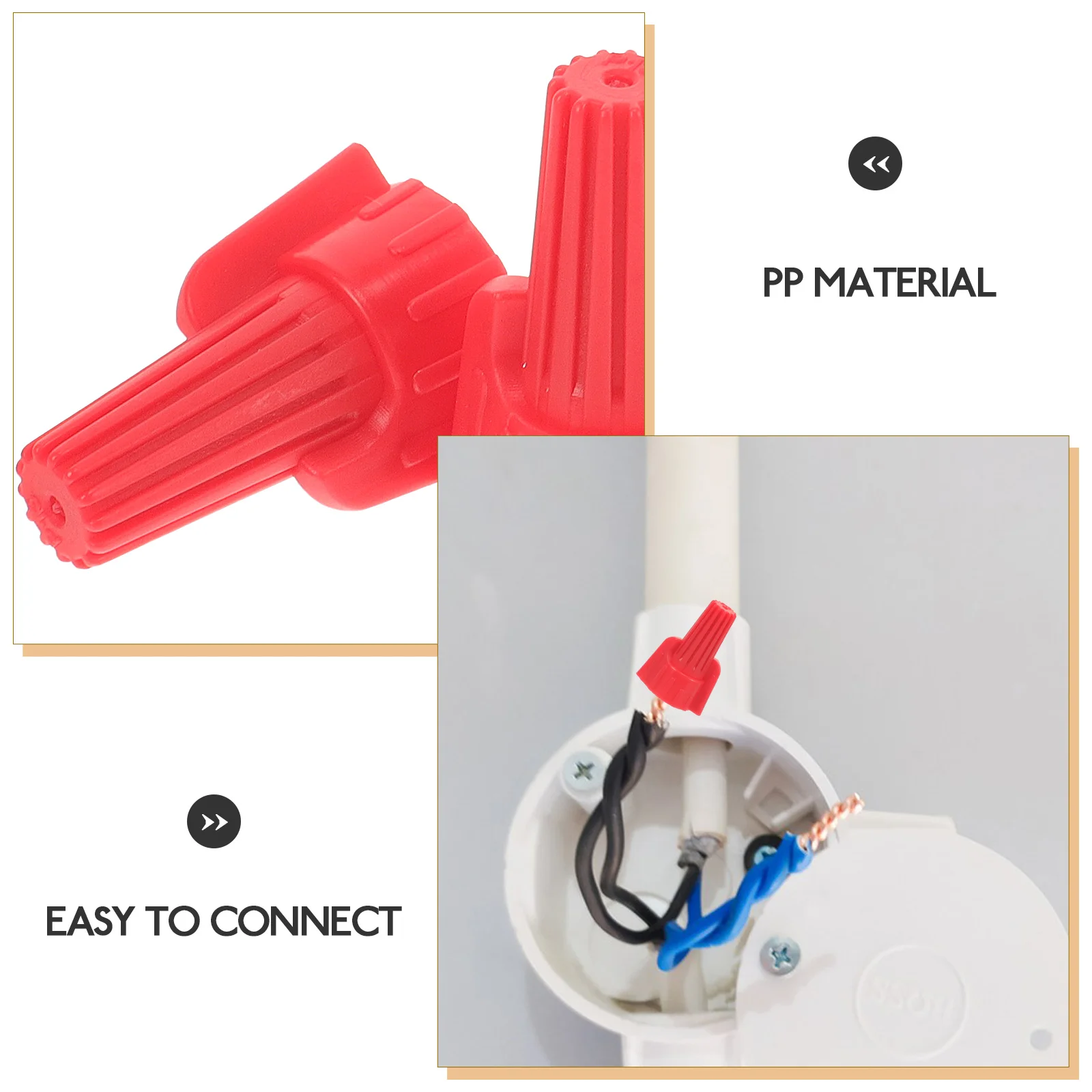 100pcs Rotary Wire Connector Nut Electrical Terminals Automotive Cable Splice Screw Terminal Cap Electric Cable Connector Kit
100pcs Rotary Wire Connector Nut Electrical Terminals Automotive Cable Splice Screw Terminal Cap Electric Cable Connector Kit