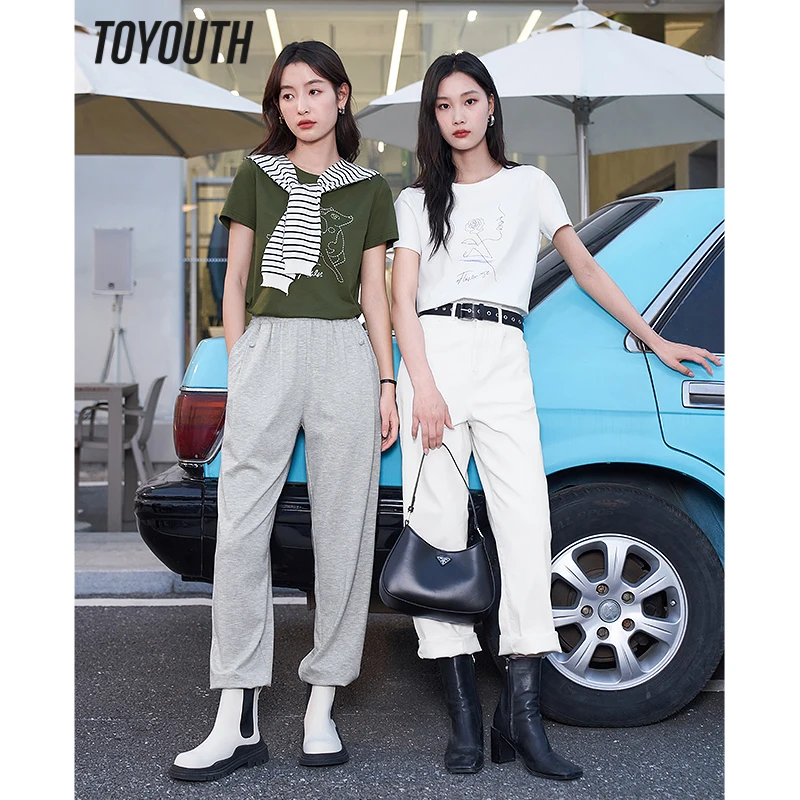 Toyouth Women T-shirt 2023 Summer Short Sleeve O Neck Loose Tees Creative Line Printing Five Colors Casual Basic All Match Tops
Toyouth Women T-shirt 2023 Summer Short Sleeve O Neck Loose Tees Creative Line Printing Five Colors Casual Basic All Match Tops