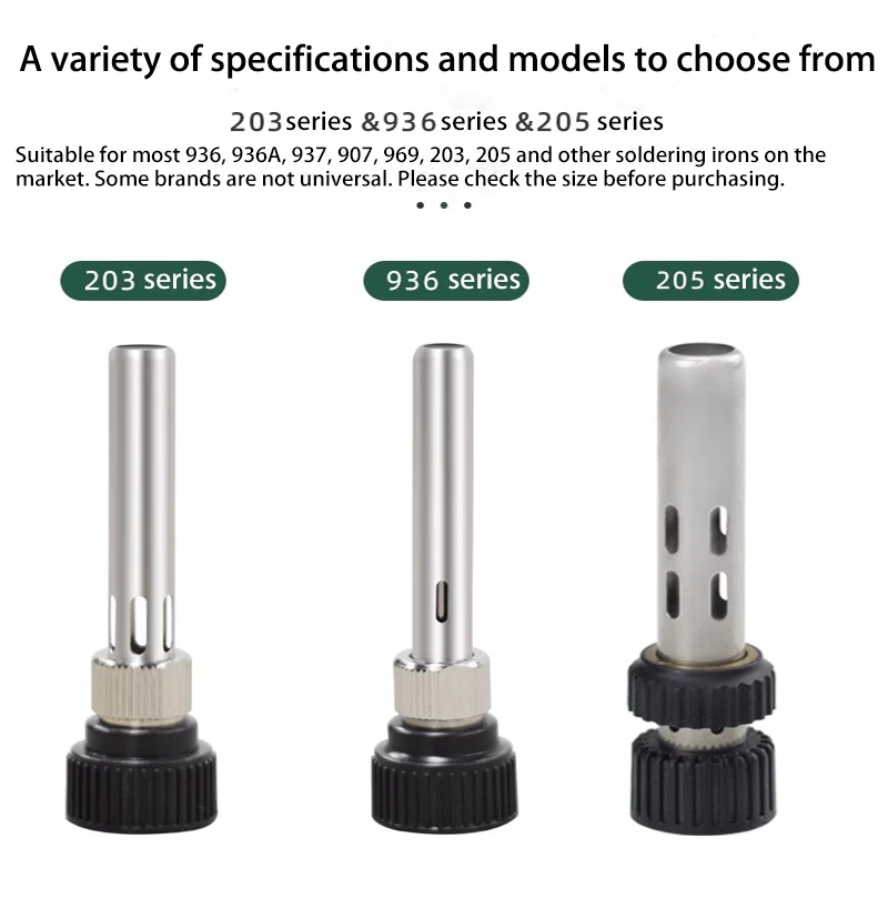 10 PCS 936/937/907/203/205 All-purpose Sheath Of Welding Station Handle Soldering Iron, Sleeve Nut Head, Nut, Three-piece Sleeve
10 PCS 936/937/907/203/205 All-purpose Sheath Of Welding Station Handle Soldering Iron, Sleeve Nut Head, Nut, Three-piece Sleeve